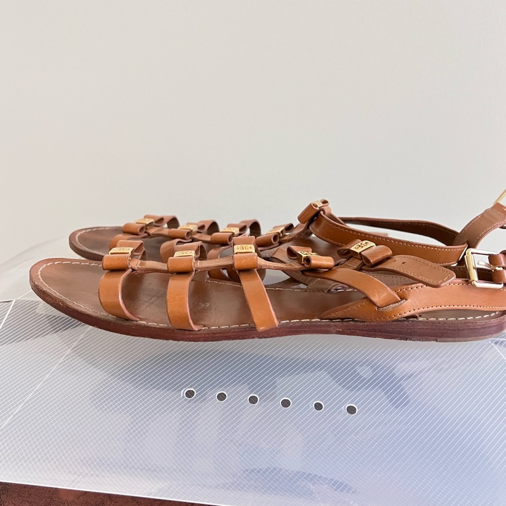 Leather Bow Accents Gladiator Kiara Sandals